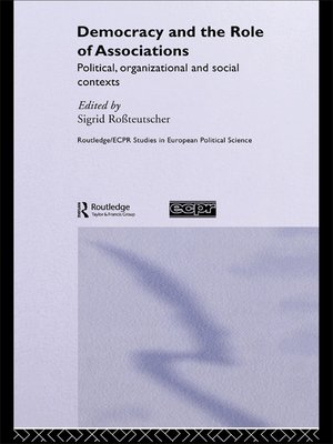 cover image of Democracy and the Role of Associations